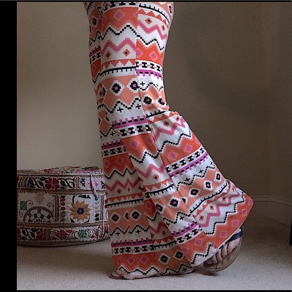 🌻Aztec Printed Palazzo Pants sz M - Picture 3 of 6